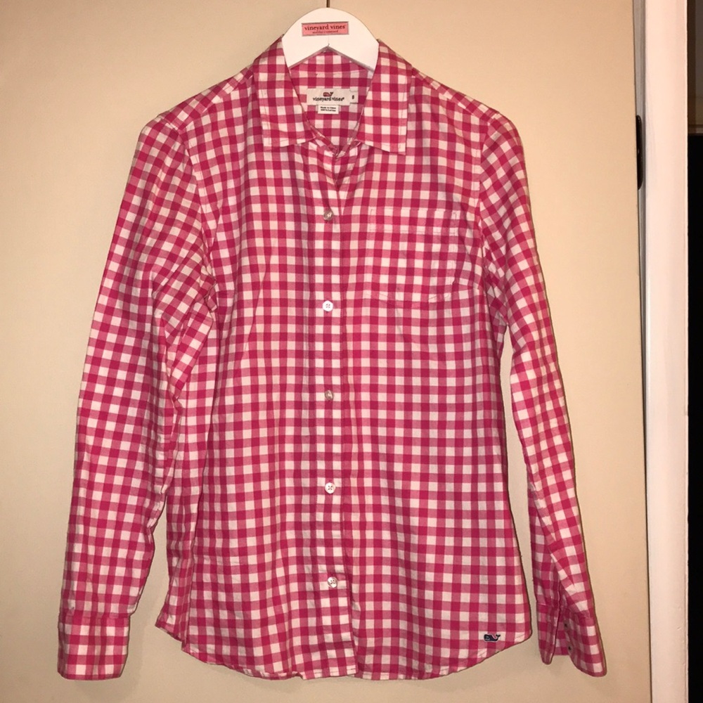 Vineyard Vines PINK Gingham shirt